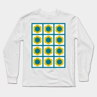 Mayapple Tiles Blue Long Sleeve T-Shirt